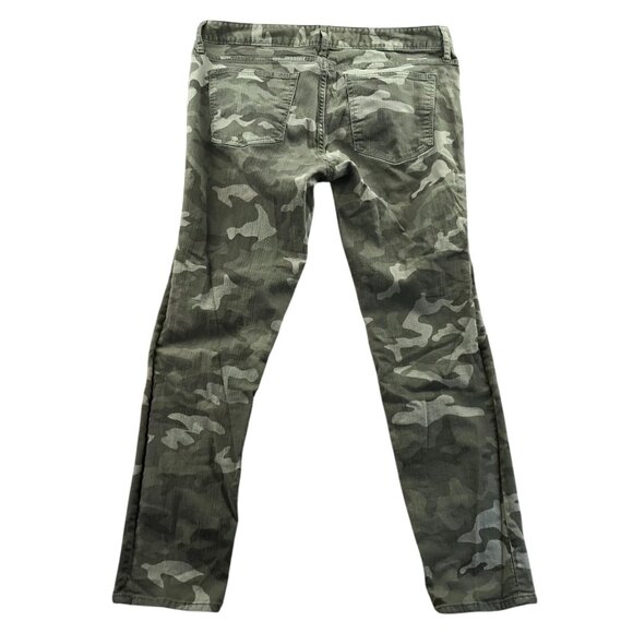 Gap Women's Jeans Size 311969 Always Skinny Ankle Classic Green Camouflage Casua - Picture 2 of 13